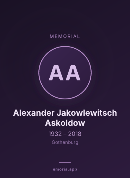 Memorial portrait of Alexander Jakowlewitsch Askoldow