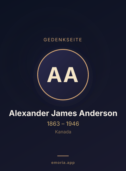 Gedenkportrait von Alexander James Anderson