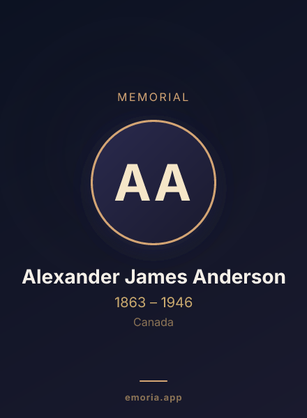 Memorial portrait of Alexander James Anderson