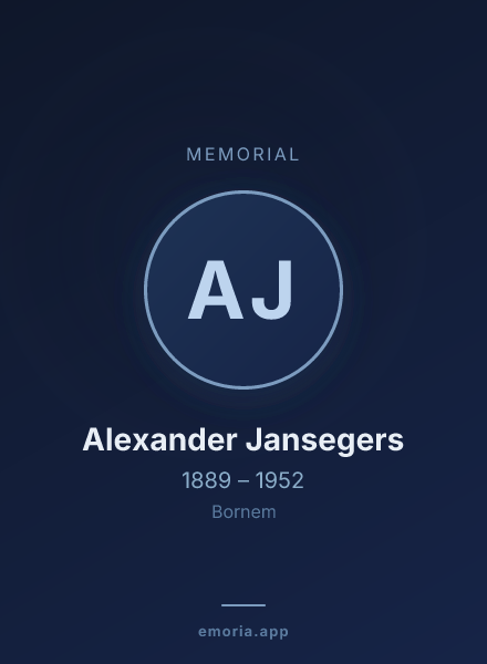 Memorial portrait of Alexander Jansegers