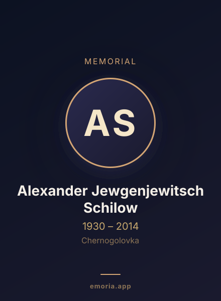 Memorial portrait of Alexander Jewgenjewitsch Schilow