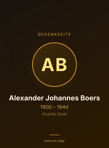 Gedenkportrait von Alexander Johannes Boers