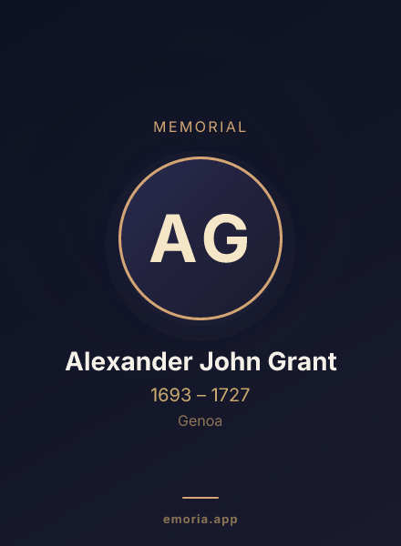 Memorial portrait of Alexander John Grant