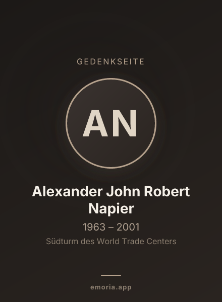 Gedenkportrait von Alexander John Robert Napier