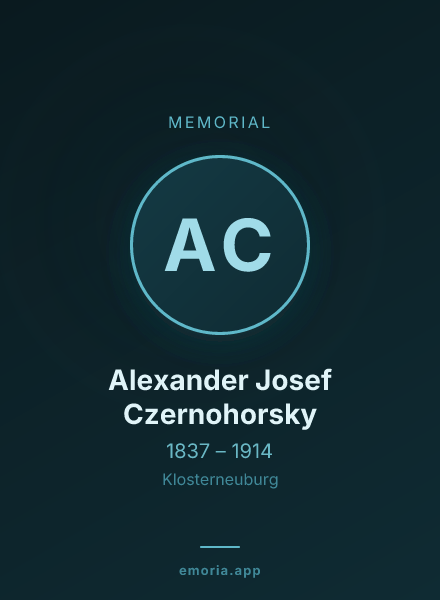 Memorial portrait of Alexander Josef Czernohorsky