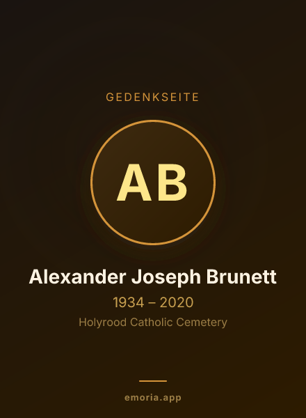 Gedenkportrait von Alexander Joseph Brunett