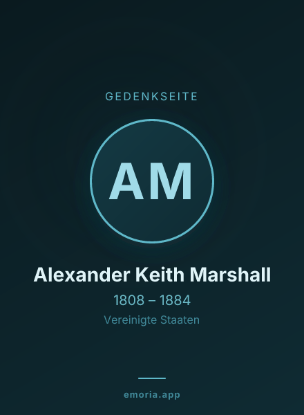 Gedenkportrait von Alexander Keith Marshall