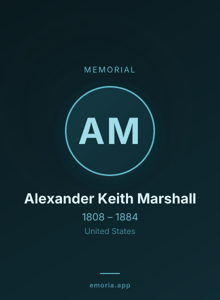 Memorial portrait of Alexander Keith Marshall