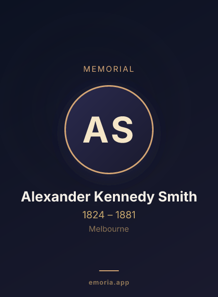 Memorial portrait of Alexander Kennedy Smith