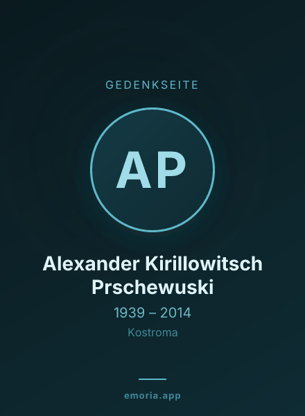 Gedenkportrait von Alexander Kirillowitsch Prschewuski
