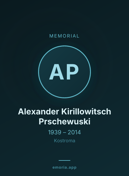 Memorial portrait of Alexander Kirillowitsch Prschewuski