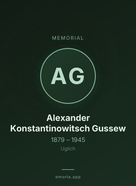 Memorial portrait of Alexander Konstantinowitsch Gussew