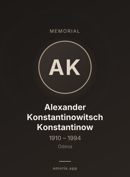 Memorial portrait of Alexander Konstantinowitsch Konstantinow
