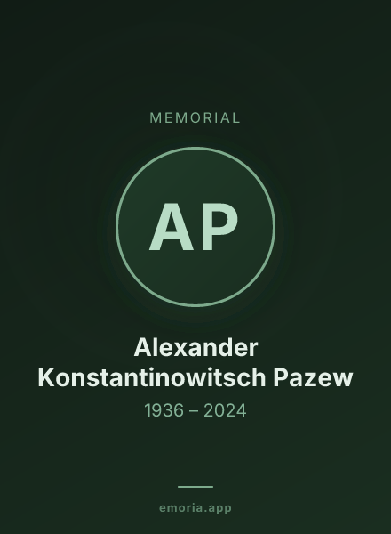 Memorial portrait of Alexander Konstantinowitsch Pazew