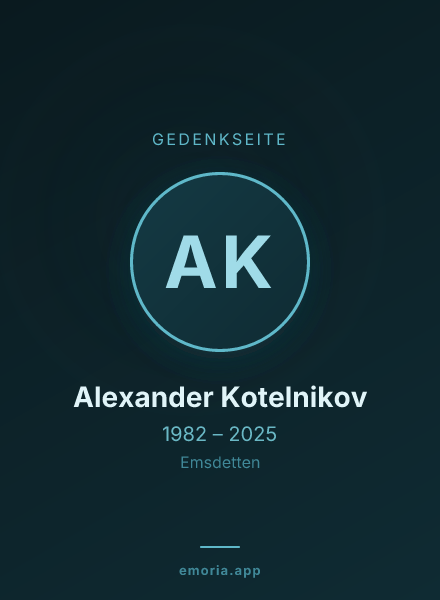 Gedenkportrait von Alexander Kotelnikov