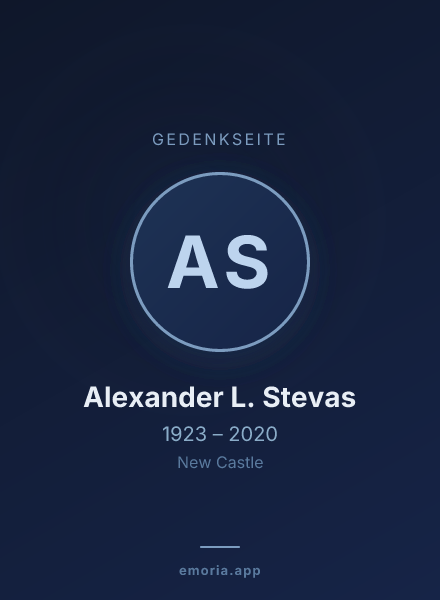 Gedenkportrait von Alexander L. Stevas