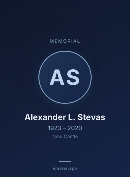 Memorial portrait of Alexander L. Stevas
