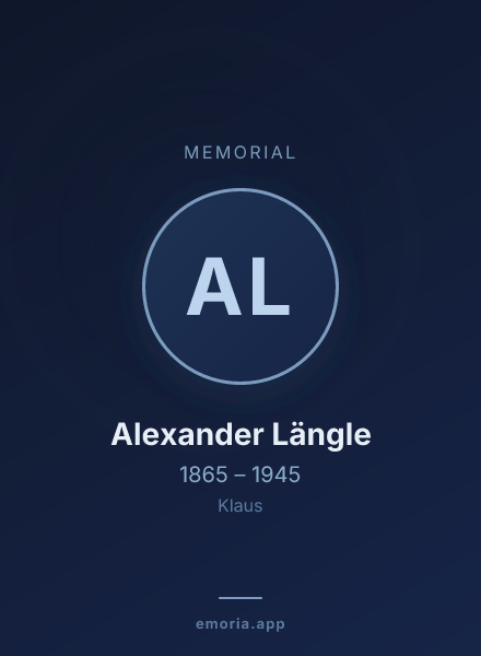 Memorial portrait of Alexander Längle