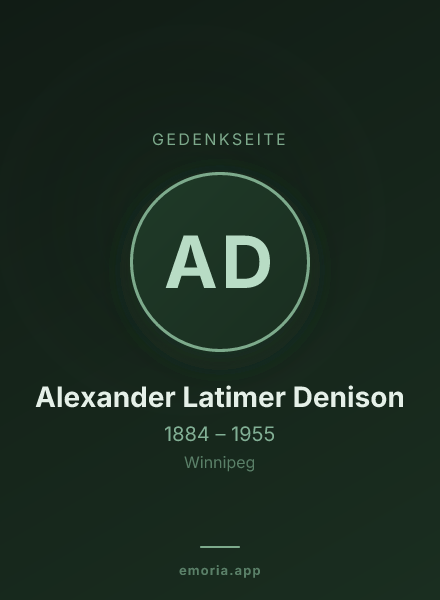 Gedenkportrait von Alexander Latimer Denison