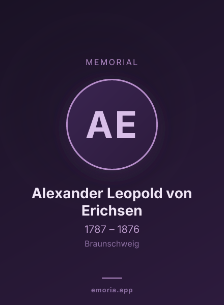 Memorial portrait of Alexander Leopold von Erichsen
