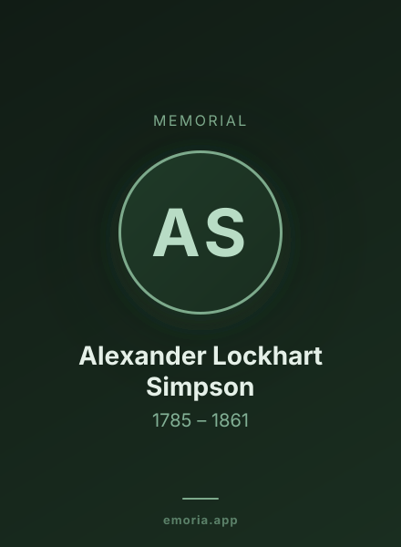 Memorial portrait of Alexander Lockhart Simpson