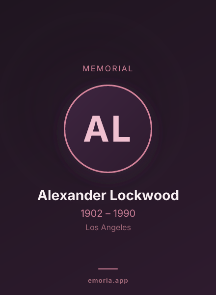 Memorial portrait of Alexander Lockwood