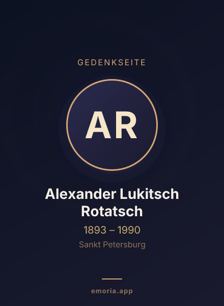 Gedenkportrait von Alexander Lukitsch Rotatsch