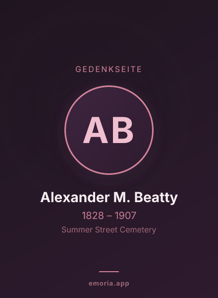 Gedenkportrait von Alexander M. Beatty