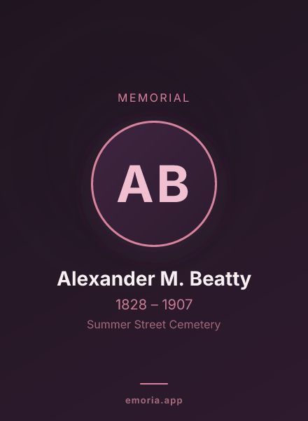 Memorial portrait of Alexander M. Beatty