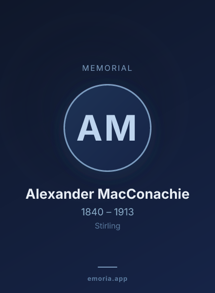 Memorial portrait of Alexander MacConachie