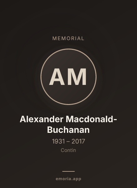 Memorial portrait of Alexander Macdonald-Buchanan