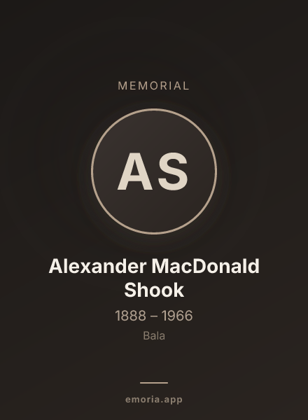 Memorial portrait of Alexander MacDonald Shook