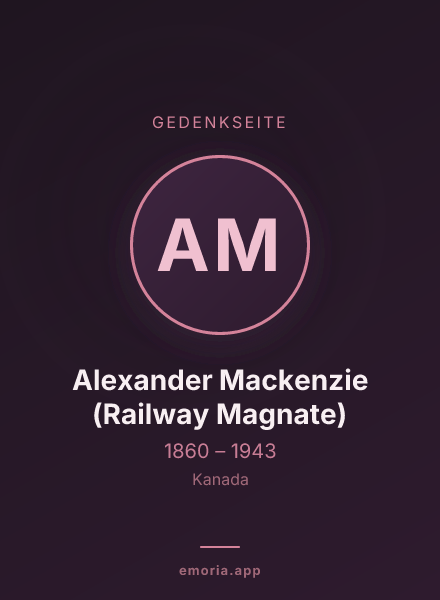 Gedenkportrait von Alexander Mackenzie (Railway Magnate)