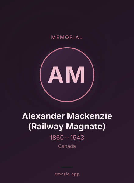 Memorial portrait of Alexander Mackenzie (Railway Magnate)