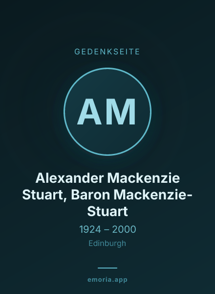 Gedenkportrait von Alexander Mackenzie Stuart, Baron Mackenzie-Stuart