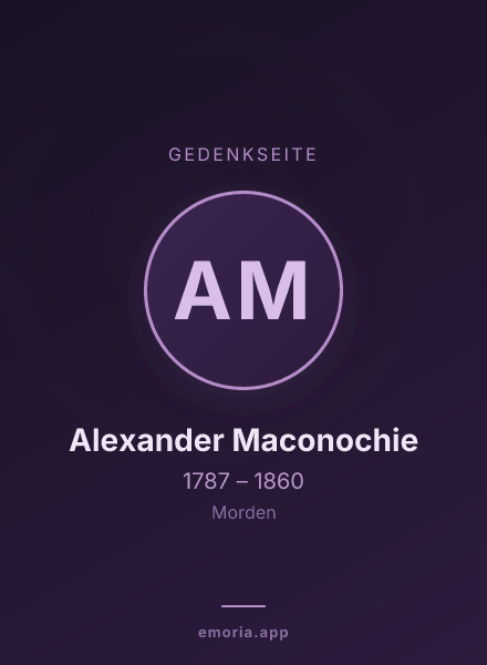 Gedenkportrait von Alexander Maconochie