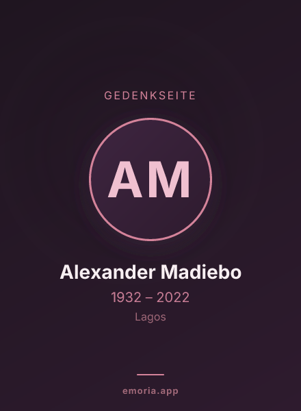Gedenkportrait von Alexander Madiebo