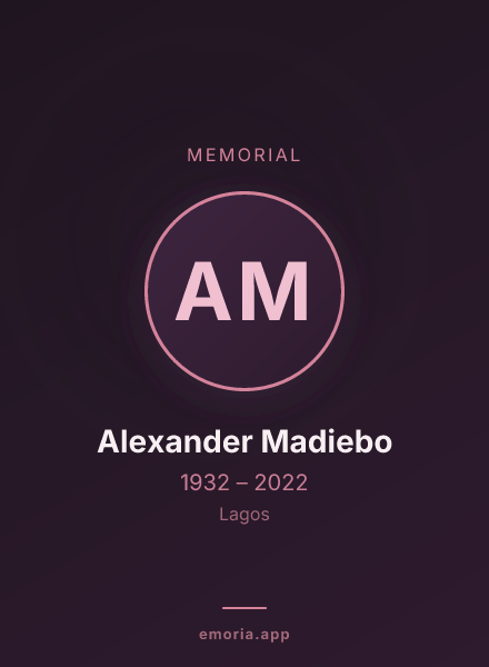 Memorial portrait of Alexander Madiebo