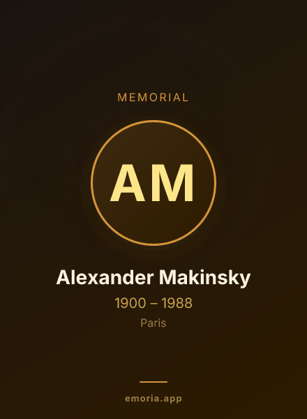 Memorial portrait of Alexander Makinsky