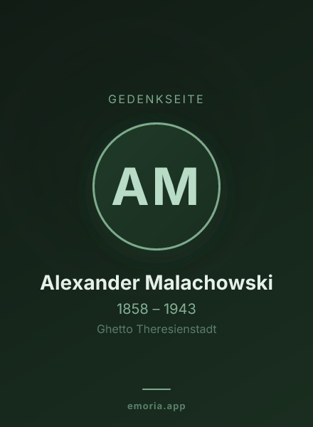 Gedenkportrait von Alexander Malachowski