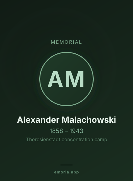 Memorial portrait of Alexander Malachowski