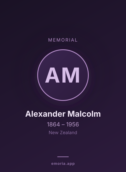 Memorial portrait of Alexander Malcolm