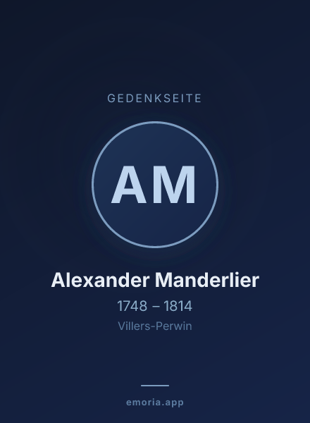 Gedenkportrait von Alexander Manderlier