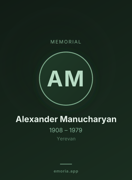 Memorial portrait of Alexander Manucharyan