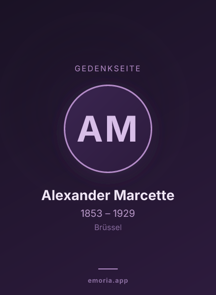 Gedenkportrait von Alexander Marcette
