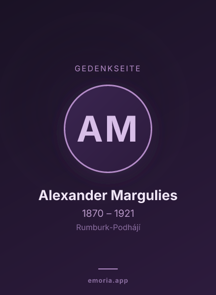 Gedenkportrait von Alexander Margulies