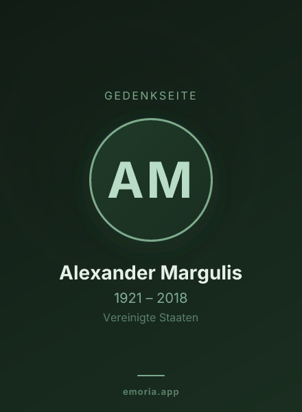 Gedenkportrait von Alexander Margulis