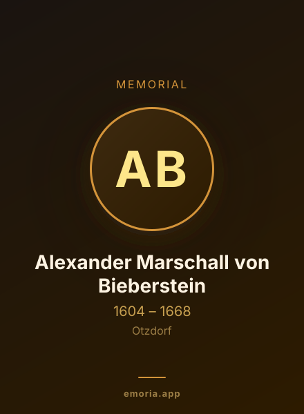 Memorial portrait of Alexander Marschall von Bieberstein