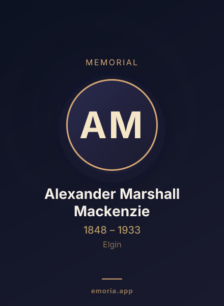Memorial portrait of Alexander Marshall Mackenzie