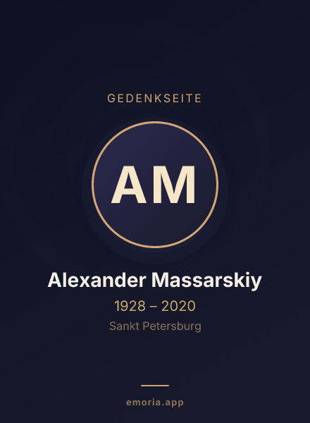Gedenkportrait von Alexander Massarskiy